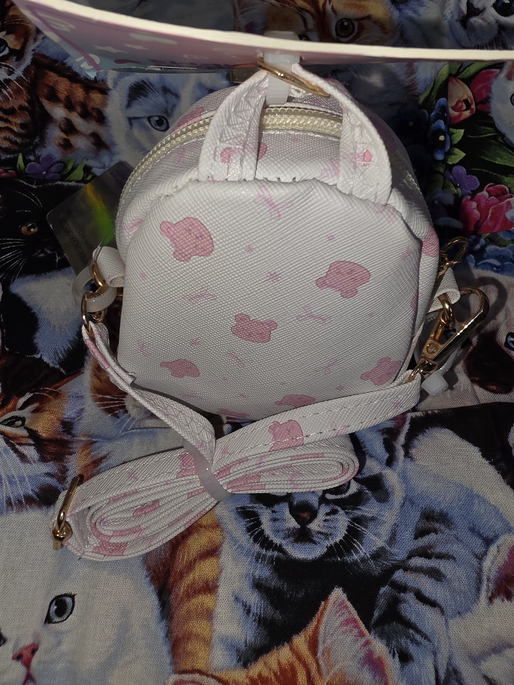 Under One Sky Pink Mini Backpack Keychain Charm - Picture 3 of 3